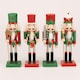 image 4 of 25cm Red & Green Wooden Nutcrackers - 4-Piece Set
