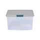 image 4 of Wham Clip 5x 25.5L Square Plastic Storage Boxes with Clip Lock Lids. Ideal for Home, Office, Toys & More - Clear/Stone | Cream | Stone | 5