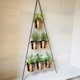 image 2 of Outdoor Vertical Wall Plant Stand with Planters - Metal - L51 x W51 x H128 cm - Gold