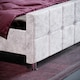 image 3 of Vida Designs Valentina 4ft6 Double Bed Fabric Upholstered, Crushed Velvet Silver, 135 x 190cm