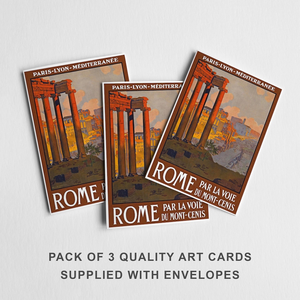 image 1 of Rome Forum Italy Greeting Card Historic Travel Set of 3 Blank 5x7 Inch 13x18 cm
