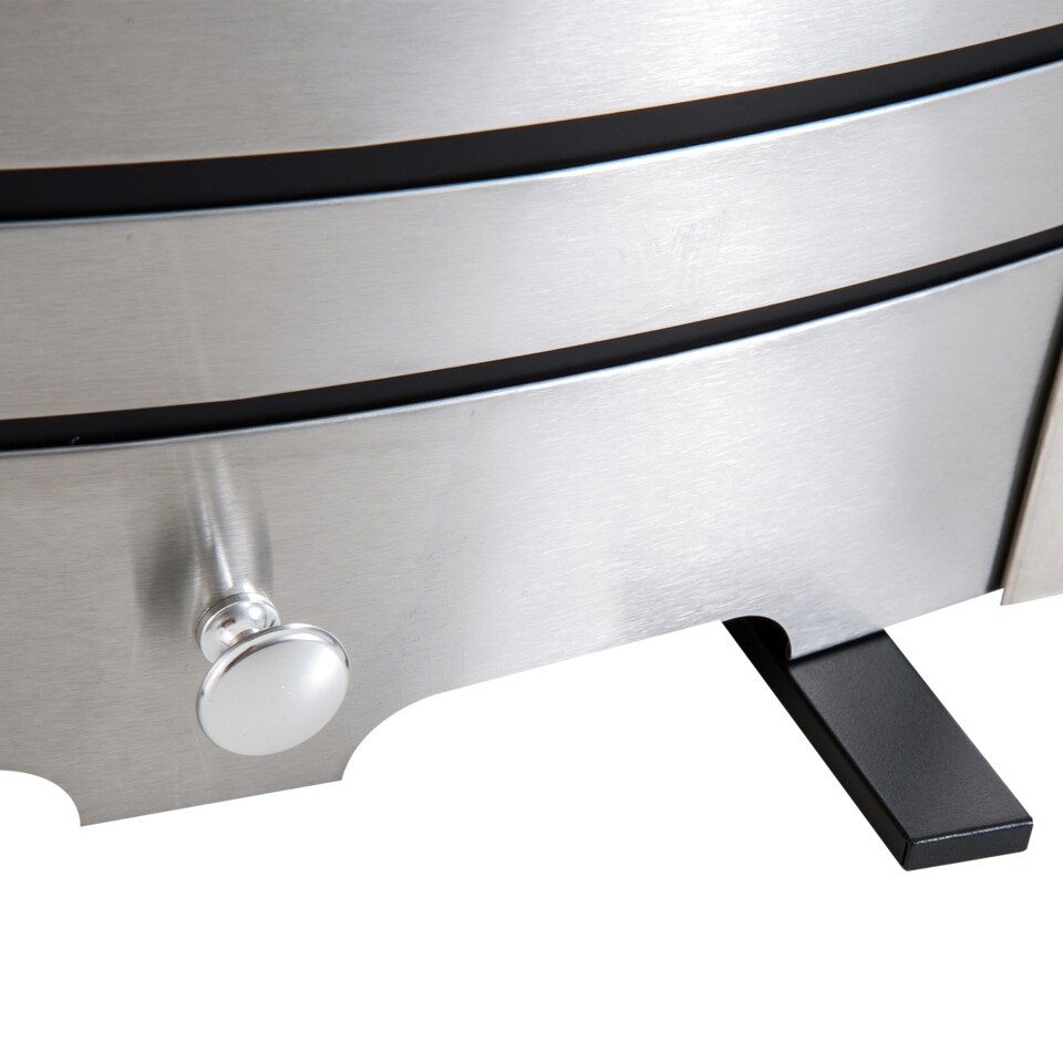 image 1 of HOMCOM Electric Fireplace Stainless Steel 2KW Heater LED Fire Flame Silver | Brown