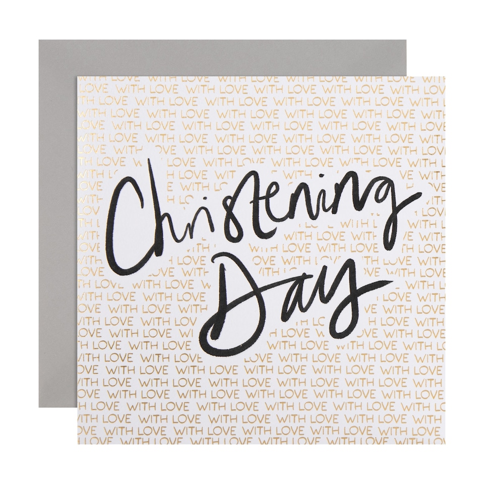 image 1 of Hallmark Christening Card - Inkwave Typography Design