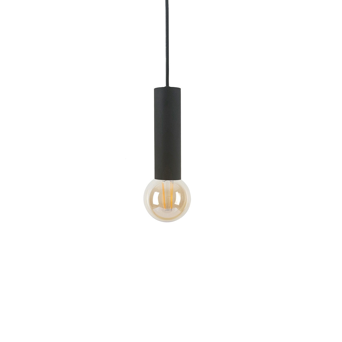 Netlighting Marvi Modern 1 Light Slim Pendant Ceiling Light E27 in Black
