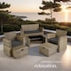 image 8 of Garden Furniture Set Modena- sofa with storage, armchairs, stools, coffee table | Brown | nature | 129 x 68,50 x 75 cm | 1