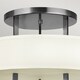 image 2 of Hampton 3 Light Semi Flush Ceiling Light Antique Nickel, E27