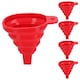 image 1 of Silicone Flexible Mini Collapsible Folding Foldable Funnel -40c – 230c Kitchen 5pk