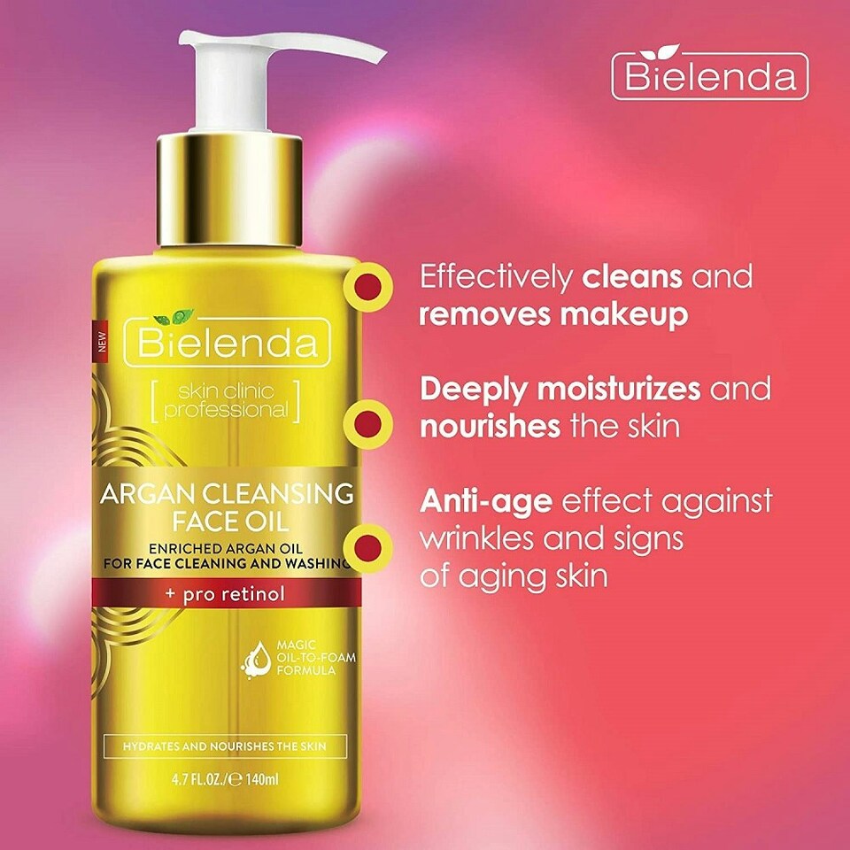 image 1 of Bielenda Agran Cleansing Face Oil with Pro-Retinol 140ml