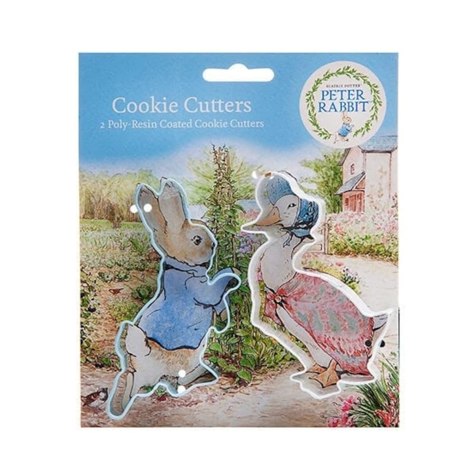image 1 of Anniversary House Peter Rabbit PolyResin Coated Cookie Cutter Set Pack of 2