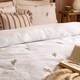 image 2 of Wylder Josephine Embroidered Muslin Duvet Cover Set | White | White/Pink | Super King | 1