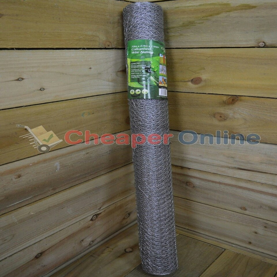 image 1 of 3 Pack of 10m Galvanised Metal Chicken Garden Wire Netting / Fencing