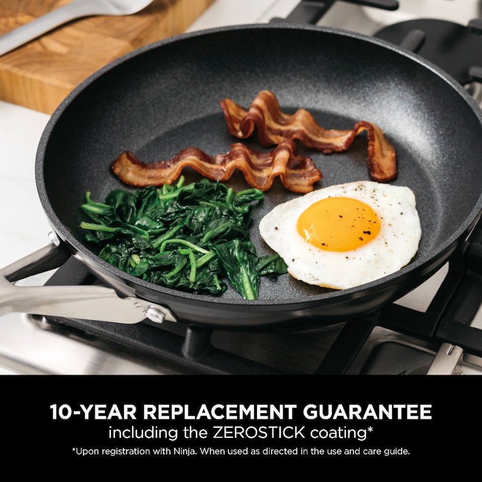 image 1 of Ninja ZEROSTICK Essentials 18cm Saucepan with Lid C10218UK | Black | Black | 1