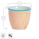 image 3 of Nicola Spring Hand-Printed Plant Pot - 14cm - Orange | Orange | Orange
