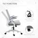 image 8 of Vinsetto Mesh Office Chair with Lumbar Support, Flip-up Arm, Wheels, Grey