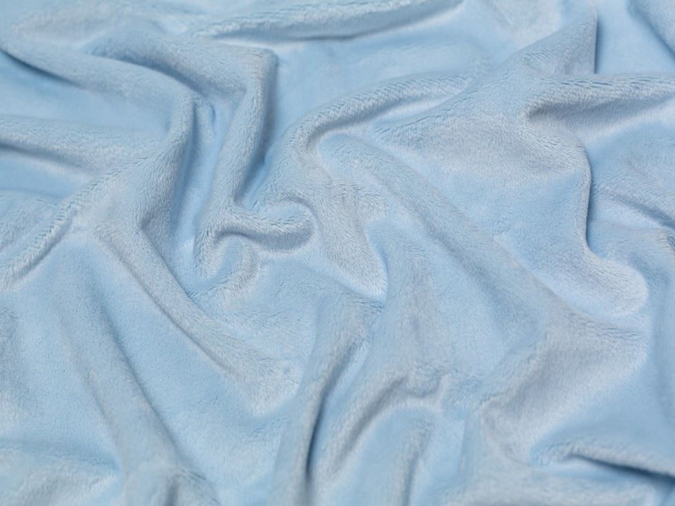Blue Velboa Faux Fur Fabric for Dressmaking, Toy Making, 150cm / 59" Wide - per metre