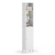 image 1 of VonHaus Holbrook White Freestanding Tall Bathroom Storage Cabinet with 6 Shelves