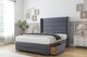image 4 of Sloomy Sterling Steel Plush Divan Bed Base No Drawers With 54 Inch Wingback Headboard & 12 Inch Matching Footboard | Grey | Steel | Small Single | 1