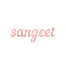 Sangeet Letter Banner - Rose Gold