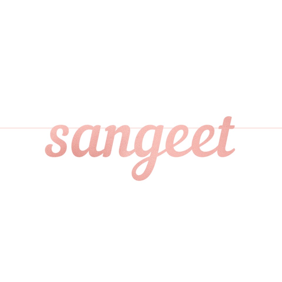 Sangeet Letter Banner - Rose Gold