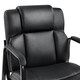 image 6 of Yaheetech Set of 2 Faux Leather Office Guest Chairs Black Black