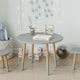 image 2 of Kids Wooden Round Table Toddlers Small Children Home Nursery Play Room Furniture | Multi | Grey | 1