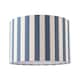 image 1 of Amparo Blue and Oatmeal Linen Striped Drum Lampshade with Fabric Inner Blue