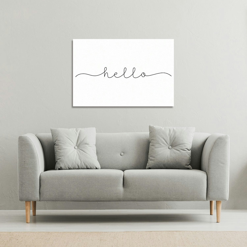 image 1 of Text Hello (Canvas Print) 127 x 101 x 4cm