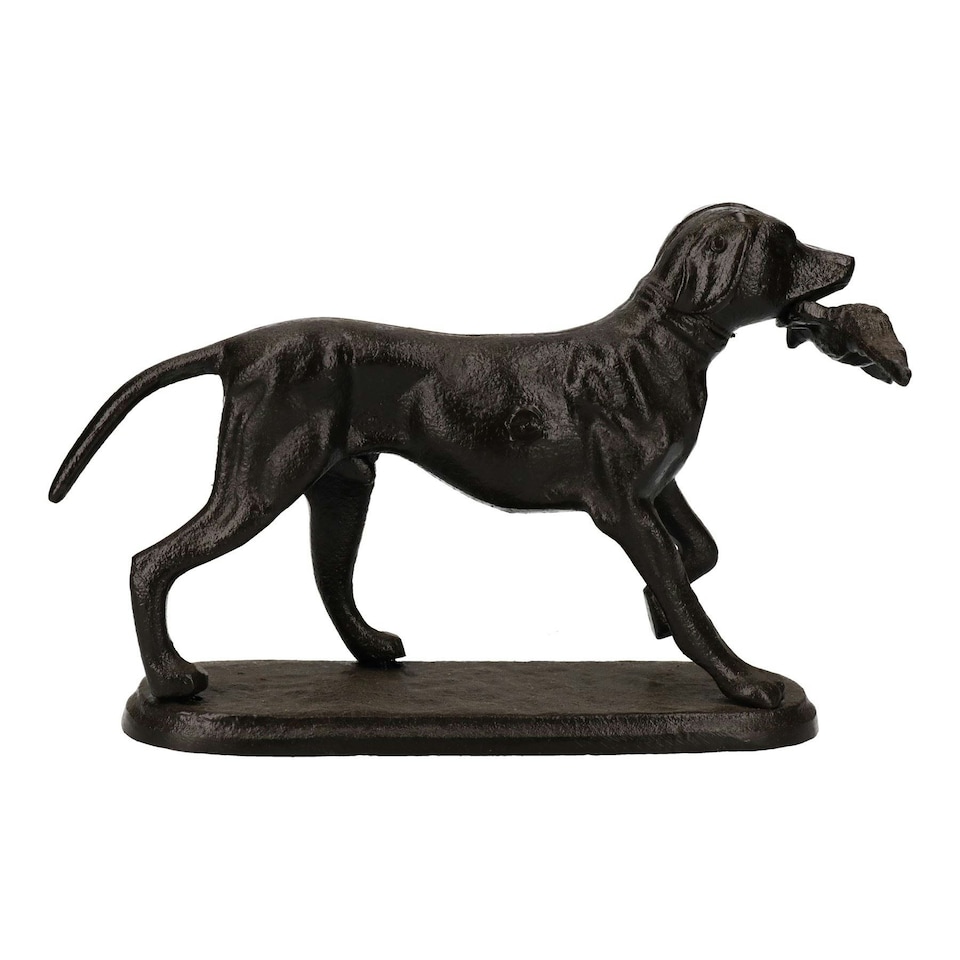 image 1 of Golden Retrievor Labrador Dog Cast Iron Statue Figure Trophy Fireplace Ornament