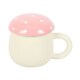 image 4 of Pink & White Mushroom Mug With Lid Cream