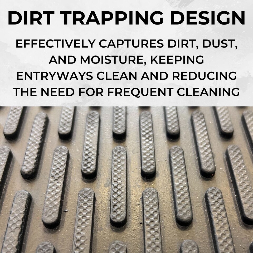 image 1 of Heavy Duty Rubber Scraper Door Mat - 8mm - 140cm x 85cm