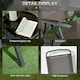 image 6 of Outsunny Patio Bistro Set Folding Chairs & Coffee Table for Balcony, Brown