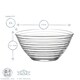 image 3 of LAV Derin Glass Serving Bowl - 23cm - Clear | Clear | Clear