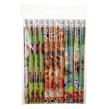 Pack of 12 Farm Animals Design Pencils with Eraser