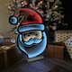 image 4 of 60cm LED Infinity Light Standing Santa Decoration with Wooden Base
