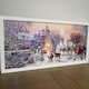 image 2 of 60 x 30cm Battery Operated Fibre Optic Touch Activated LED Christmas Wall Art with Santa Cottage Scene
