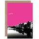 image 1 of Leith Shore Edinburgh Pink Scottish Scotland Card