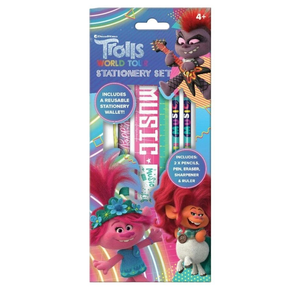 Trolls World Tour Stationery Set - Multicoloured - One Size
