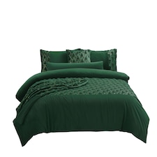 Ultra Soft Teddy Duvet Cover Set Christmas Tree Cozy Fleece Bedding | Green | Single