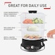 image 4 of Ultra Compact V2 3 Tier Steamer Black Stainless