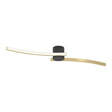 EGLO Aieta Black & Brushed Brass Minimalist Ceiling Light