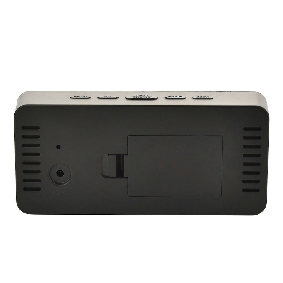 image 1 of Hometime Digital LED Alarm Clock - Black Black