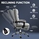 image 6 of Vinsetto Office Chair with Footrest, Double Padding Ergonomic Desk Chair with 6-Point Vibration Massage and Back Heating, Microfibre Fabric with 135 Reclining Back, Grey