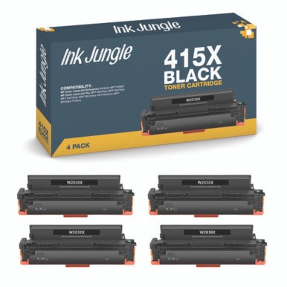 image 1 of 4x Compatible HP 415X Black Toner Cartridges Black