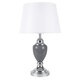 image 2 of First Choice Lighting Set of 2 Chrome and Grey Urn Table Lamps with White Shades Chrome | White