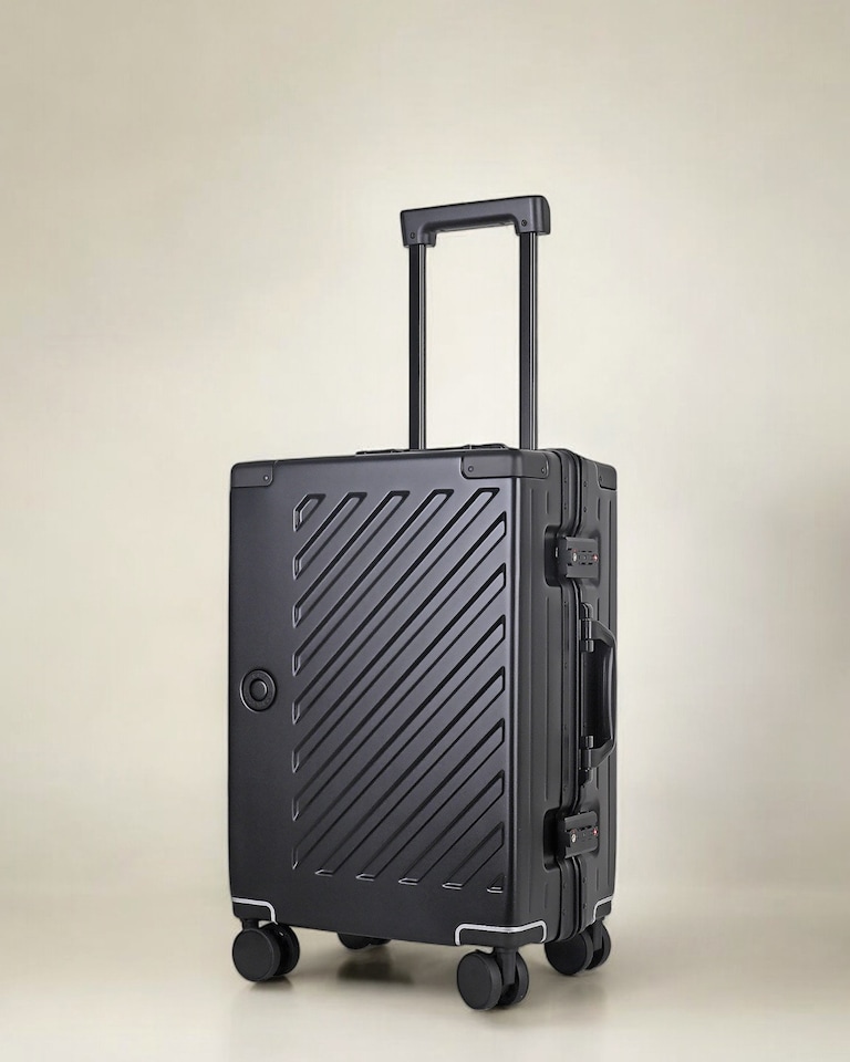 image 1 of Zipperless Polycarbonate Suitcase, Hard Shell, TSA Lock, 4 Wheels