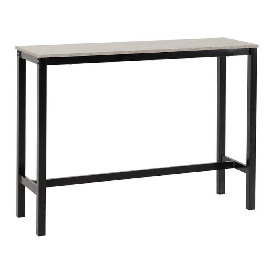 image 1 of Athens Breakfast Bar Set - Concrete Effect/Black | Grey | 3