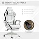 image 3 of Vinsetto Racing Style Gaming Chair with Reclining Function, White and Black