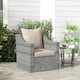 image 2 of Outsunny Garden Chair Cushion Set with 1 Seat and 1 Back Pad White | Beige