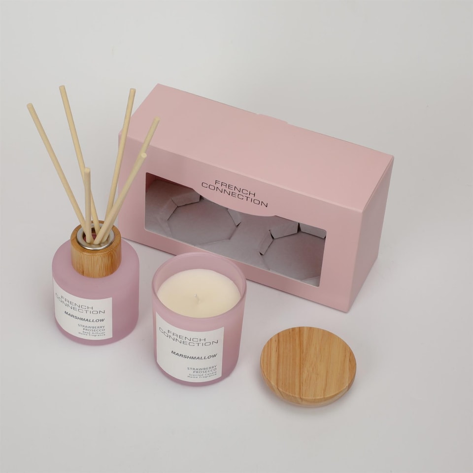 image 1 of French Connection Pastel Collection Marshmallow Diffuser 100ml + Candle 130g