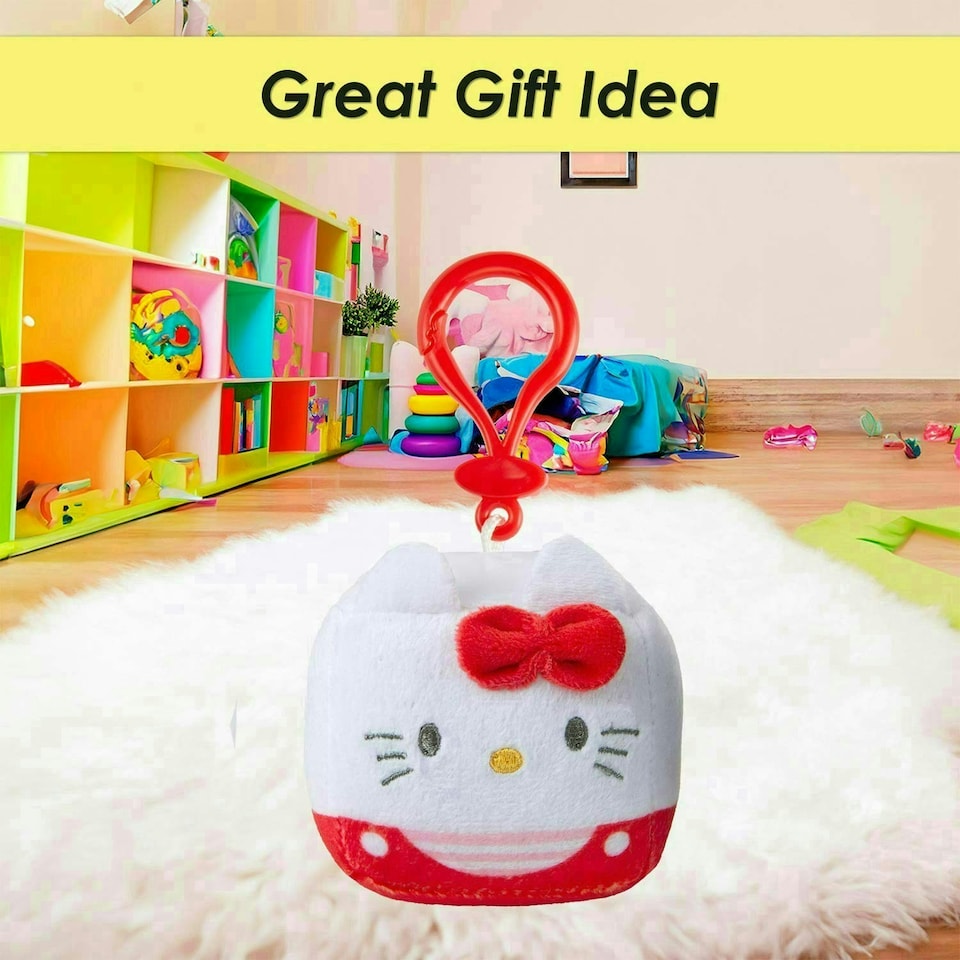 image 1 of Hello Kitty Soft Toy Cubeez Plush Red Cute Plush Huggable Cuddly 7cm Red